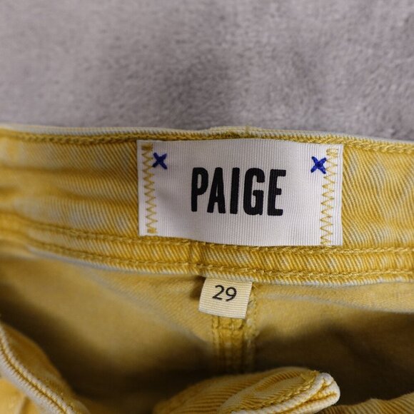 Paige jeans Colette Crop Flare women's 29 mustard gold - Picture 3 of 11